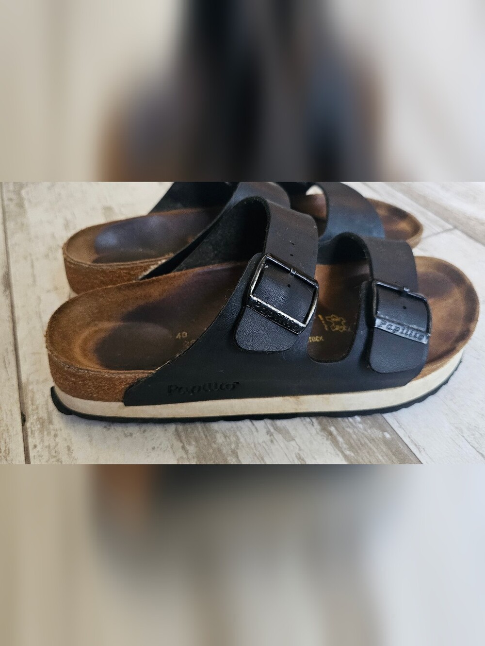 LEAVING SOON...Papillio Black Vegan Leather Platform Footbed Sandal 40 / 9 - Picture 5 of 5